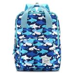 VASCHY School Backpack for Boys, 12L School Bags for Kids 4-6 Years Toddler Backpack Water Resistant Children's Rucksack with Chest Strap and Bottle Pockets for Elementary School(Blue Sharks)