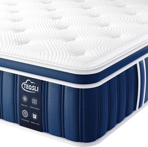 TeQsli Double Memory Foam Hybrid Mattress 4FT6 – 9-Zone Orthopedic, Medium Firm, 135x190x27cm