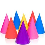 Assorted Color Party Paper Hats - Pack of 8 - Perfect for Birthdays & Celebrations, Vibrant & Fun Hat Set