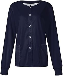 Scrub Jacket - Women's Uniform Holiday Long Sleeve Pattern
