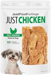 JustFoodForDogs Snack for Dogs, Single-Ingredient Chicken Healthy Dog Treats, 18 oz