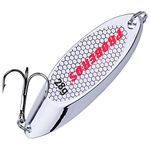 PROBEROS Fishing Spoons Lures Bass Baits Jigging Bait Tackle with Treble Hooks Hard Metal Spoon Fishing Lure Weight Pick 10 Pcs/Pack 1oz Silver