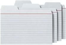 4x6 Tabbed Index Card, White, 48 PK