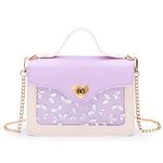 KALIDI Little Girls Handbags Heart Shaped Lock Girls Purse Mini Crossbody Bags Chain Kids Handbag Shoulder Bag for Girls Children Toddler Teens,purple