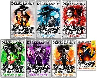 Skulduggery Pleasant Series 10-15 Plus World Book Day Collection 7 Books Set By Derek Landy (Resurrection, Midnight, Bedlam, Seasons of War, Dead or Alive, Until the End & Apocalypse Kings)