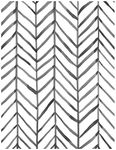 HAOKHOME 96020-1 Boho Peel and Stick Wallpaper Stripe Herringbone Black White Vinyl Self Adhesive Room Decor Contact Paper 17.7in x 9.8ft