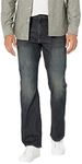 Wrangler Men's Authentics Premium Relaxed Boot Cut Jean, Blue/Black Stretch, 29W x 30L