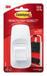 3M Command, Jumbo Utilty Wall Hooks, Up to 3.4kg, Holds Strongly, Heavy duty, Reusable, Adhesive hooks for wall, Multi-surface, Damage free hooks for hanging (White, 1hook, 4 strips), Plastic