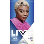 Schwarzkopf LIVE Post-Bleach Hair Toner, Soft Blonde Semi-Permanent Colour Toner, for Cool Blondes, Soft Blonde Toner Neutralises Brassiness and Yellow Tones for up to 16 Washes