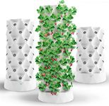 Nutraponics Hydroponics Tower - Hydroponics Growing System for Indoor Herbs, Fruits and Vegetables - Aeroponic Tower with Hydrating Pump, Timer, Adapter, Seeding Bed & Net Pots (48 Pots)