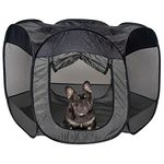 Furhaven Pop Up Playpen Pet Tent Playground - Gray, Large