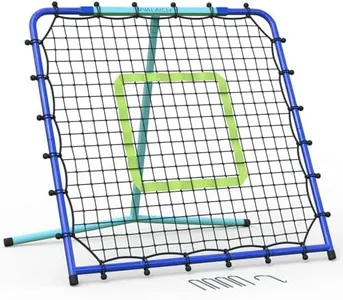SIYALAICH Baseball Rebounder Net 3 x 3 FT, Bounce Back Net Fielding Trainer,with 5 Adjustable Angles,UV & Weather Resistant Bungee Net,for Kids Baseball & Softball,Cricket,Lacrosse,Volleyball Training