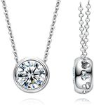 CannyCat Moissanite Bezel Pendant N