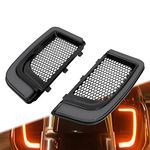 HCmotorku Motorcycle LED Fairing Lower Grills Turn Signal Light Running Light Fit for Harley Touring Street Gilde Road King Road Gilde Electra Glide Ultra Limited 2014-2023 Black