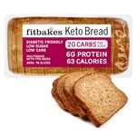 Fitbakes Keto Bread : 2g Carbs, Low Carb Bread Loaf (16 slices) 6.75g Protein, Multi Seeded Bread, High Protein Snacks, Keto Snacks, Low Carb Snack, Low Calorie Snack, Diet Keto Foods UK, Fit Bake