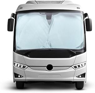 EcoNour RV Windshield Sunshade with Storage Pouch | Sun Visor for UV Rays & Heat Protection Keeps Your RV Motorhome Cool | Fits RVs, Trucks, Motorhomes, Buses | XXL - 102 x 51 inches