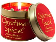 Lily-Flame Christmas Spice Tin, Red, 7.7cm l x 7.7cm w x 6.6cm h