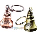 Prezzie Villa� Pack of 2 Tibetan Bell Keychain for Backpack, Home and Office Keys, All Keys as Well as Decoration Random Color Sent