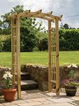 Parcel in the Attic Reus Garden Arch Curve top with side rellis - 10 Year warranty against rot