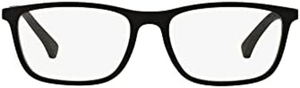 Emporio Armani Men's Ea3069 Sunglasses, Rubber Black/Demo Lens, 55 mm