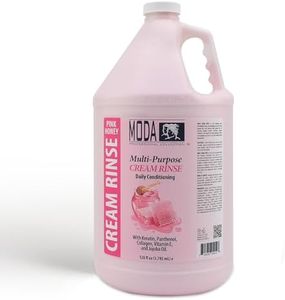 MODA Cream Rinse - Nourishes and Detangles Hair or Dry & Damaged, Soothing Pink - 128Oz