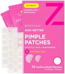 ZitSticka GOO GETTER | Hydrocolloid Patch for Covering Zits and Blemishes | At-Home Extractions without Scarring for Zits that have come to the Surface (36 Pack)