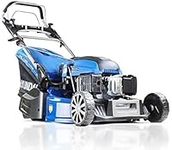 Hyundai 21"/53cm 196cc Electric -Start Self-Propelled Petrol Roller Lawnmower, 5 Cutting Heights, 70l Collection Bag, Foldable Handles & 3 Year Warranty