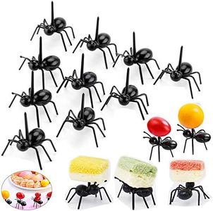 Ant Toothpicks Fruit Dessert Fork (24Pcs) - OOTSR Reusable Ant Food Pick Animal Appetizer Forks for Snack Cake Dessert with Storage Box for Kitchen Baby Shower Wedding Birthday Party