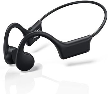 Bone Conduction Headphones Bluetooth 5.3 Open-Ear Headphones, Wireless Headphones with Mic IPX6 Waterproof Dustproof Sports Headphones for Cycling, Running, Climbing, Fitness, Hiking, Walking