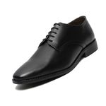 LOUIS STITCH Men's Oxford Formal Shoes | Italian Leather Lace-Up | Comfortable for Business, Casual Elegant Obsidian Black | UK Size 11 (RXPL)