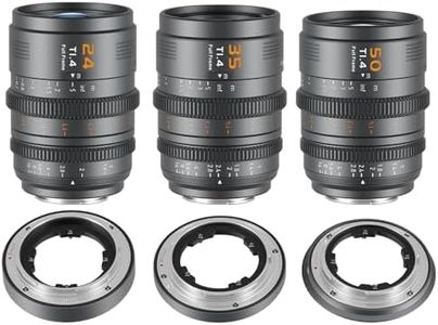 SIRUI VP-1 Vision Prime 1 T1.4 Full Frame Cine Lens Set, 24mm, 35mm, 50mm Manual Focus Cinema Lens with Pre-Installed E Mount, Interchangeable RF/Z/L Mounts (Metal Gray)