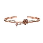 Rose Flower Bangle Daughter-in-Law Gifts You were Hand Chosen by My Son and are Like A Daughter to Me Bangle Bracelet Gift for Future Daughter in Law (Chosen by-Rose Flower)