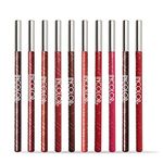 Incolor Intense Matte Lipliner Pencil Set,Smudge Free, Waterproof Creamy Lip Liner Pencil,Multi Color pack of 10