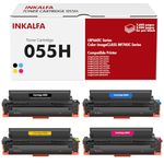 055H Toner Cartridge 4 Pack：High Capacity Replacement for Canon Cartridge 055H 055 Color ImageCLASS MF743Cdw MF741Cdw MF746Cdw MF742Cdw LBP663Cdw LBP664CX MF746 M745 Laser Printer Ink