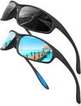 KALIYADI Mens-Sunglasses Polarized Sunglasses-Men Sports: Sport Sun Glasses for Running Cycling Fishing with UV Protection