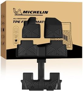 Michelin Premier Series Floor Mats for 2020-2025 Kia Telluride 7/8 Seats, All-Weather Floor Liner, Custom Fit, Durable TPE, Non-Slip