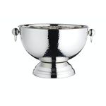 BarCraft Hammered Stainless Steel Champagne bucket, beer, drinks and wine cooler, 37x25cm, Gift Tagged