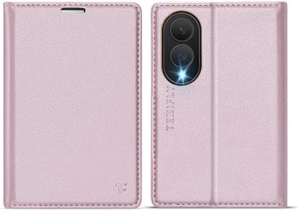Tenifly for Samsung Galaxy Z Fold 8 Case Wallet with Card Holder Rose Gold