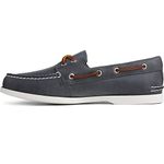 Sperry Men's A/O 2-Eye Plushwave Boat Shoe, Navy, 12 M US
