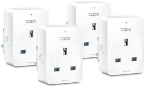 Tapo P110M (4-Pack) Smart Plug, WiFi Plug, Energy Monitoring, Electricity Monitor, MATTER Certified, App Remote Control, Alexa, Voice Control with Alexa & Google