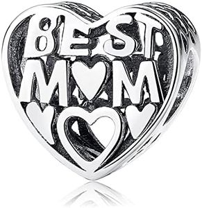NINGAN 925 plata esterlina Best Mom Charming Heart Pearl adecuado para pulseras femeninas regalo de joyería del día de la madre