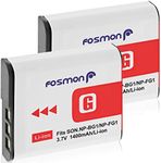 Fosmon 3.7V 1400mAh (Fully Decoded) for NP-FG1 / NP-BG1 Replacement Li-ion Battery (2 Pack), Design for Sony Cyber-Shot Cameras W Series and more