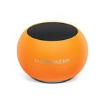 Fashionit U Mini Speaker | Glow in Dark | Stylish Tiny Portable Wireless Bluetooth 5.0 | Built-in Mic & Remote Shutter | Perfect Speaker for Parties, Travel! Mini Device, Rich Sound | Glow Orange