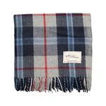 The Scotland Kilt Company Tartan Rug - 100% Wool Soft Blanket with Fringed Edges in Douglas - King Size 69 x 98''