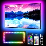 KANTUTOE TV LED Backlight, 6.56ft TV LED Lights for 32-45 Inch, TV Backlight, RGB LED Lights for TV with Remote, Music Sync Bluetooth APP Control TV LED Strip Lights USB Powered for Bedroom