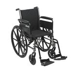 Drive Medical Cruiser Iii Lightweight Wheelchair With Various Flip Back Arm, Black, 16", 1 Count