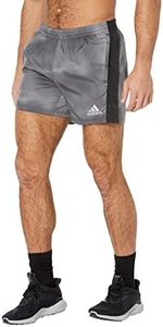 adidas Men's Own The Run Colorblock Shorts, Grey/Grey/Black, X-Large