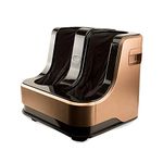 Lifelong LLM135 Leg, Foot and Calf Massager 80W, 4 Motors, Rolling & Kneading Functions for Pain Relief & Improving Blood Circulation, Corded Electric, Brown