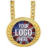 Crown Awards Custom Turnover Chain Medal, 6" Personalize with Your Own Logo Or Art Gold Champ Medal Trophy