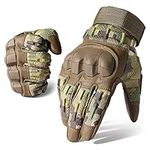 WTACTFUL Flexible Touch Screen Airsoft Gloves for Motorcycle Cycling Motorbike Paintball Outdoor Full Finger Gloves for Men Camo M